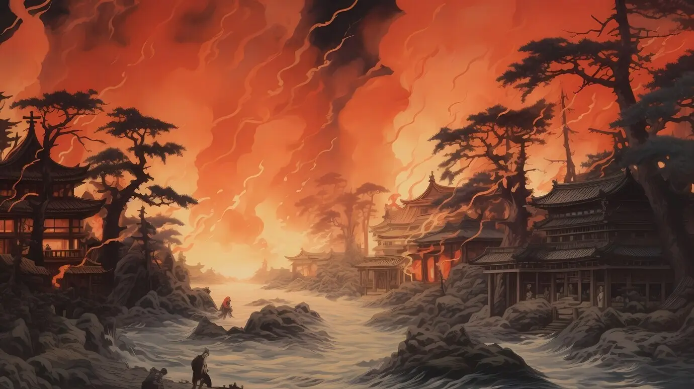 Feuer in digitaler Kunst