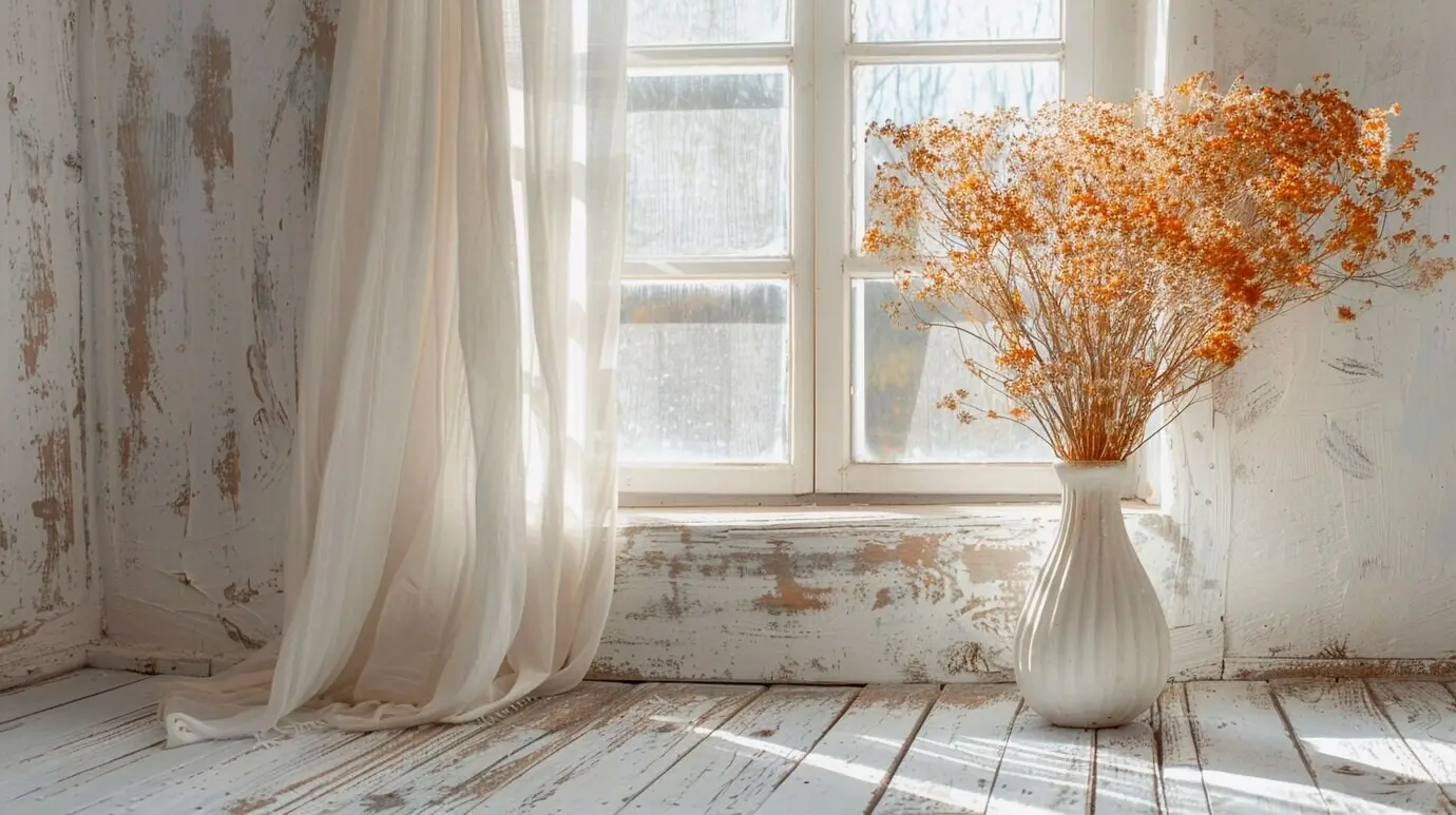 Getrocknete Herbstblumen, die die indische Kunst des Sanchi-Stupas repräsentieren.